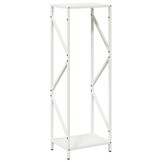 vidaXL Brandhoutrek 34x25x100 cm koudgewalst staal wit