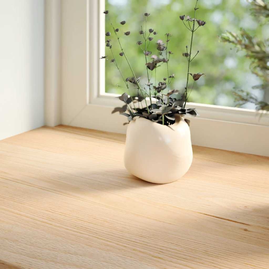 vidaXL Vensterbanken 2 st onbehandeld 80x15x2 cm massief eikenhout