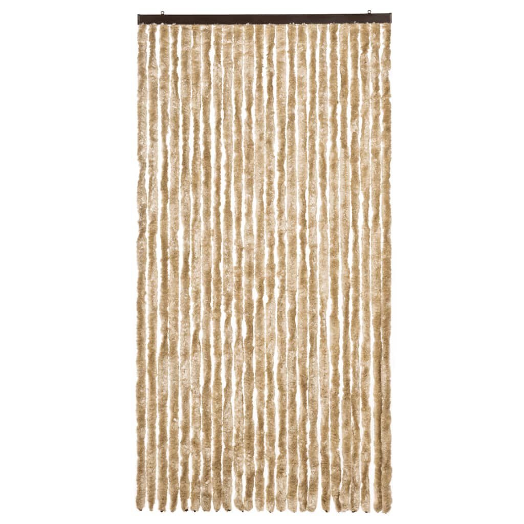 vidaXL Vliegengordijn 100x230 cm chenille beige
