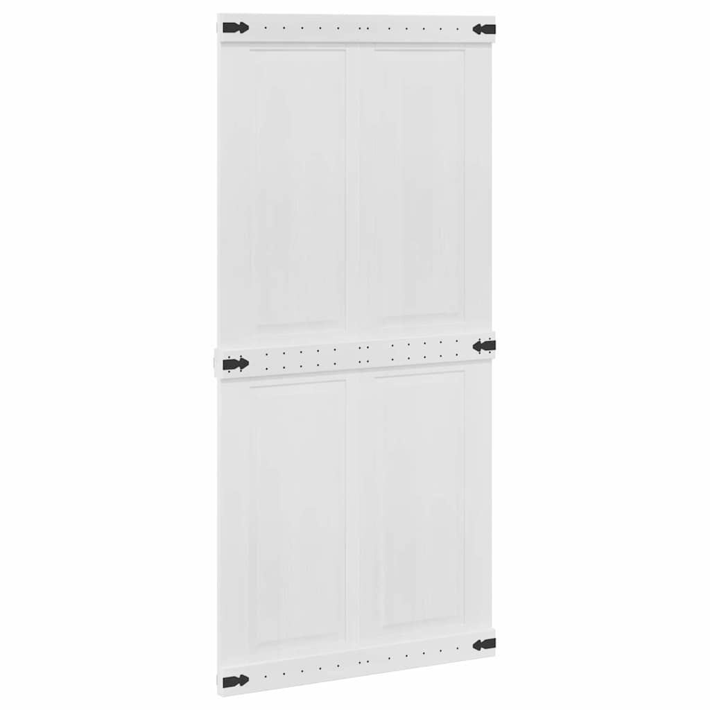 vidaXL Schuifdeur CORONA 100 x 210 cm Massief grenenhout Wit