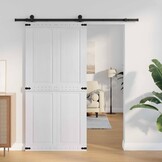 vidaXL Schuifdeur CORONA 100 x 210 cm Massief grenenhout Wit