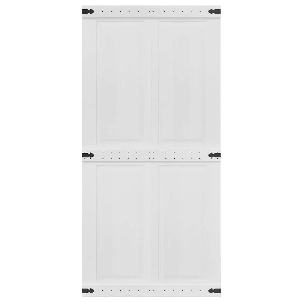 vidaXL Schuifdeur CORONA 100 x 210 cm Massief grenenhout Wit