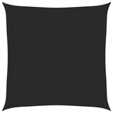 vidaXL Zonnezeil 160 g/m² 2,5x2,5 m HDPE zwart