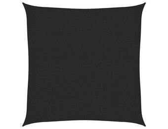 vidaXL Zonnezeil 160 g/m² 2,5x2,5 m HDPE zwart