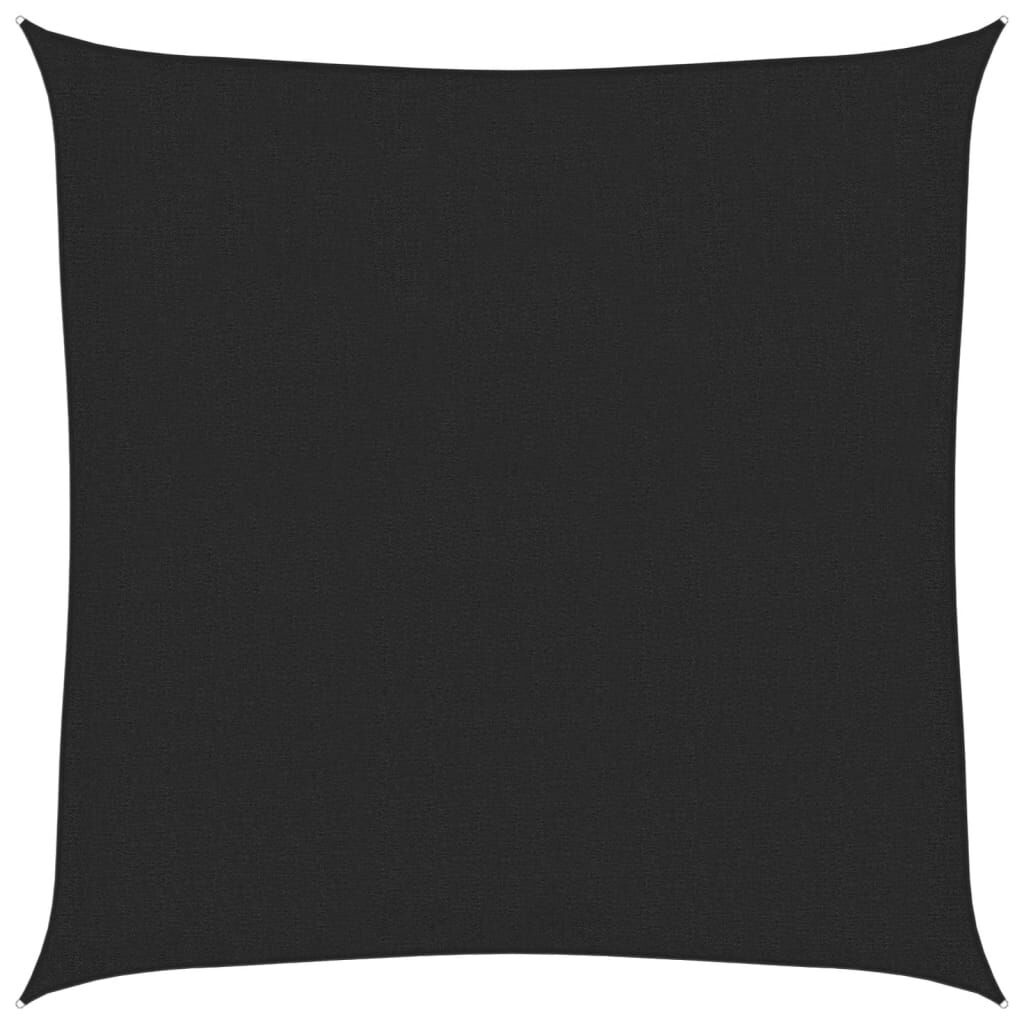 vidaXL Zonnezeil 160 g/m² 2,5x2,5 m HDPE zwart