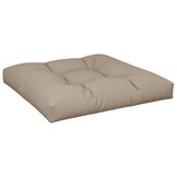 vidaXL Palletkussen 70x70x12 cm stof taupe