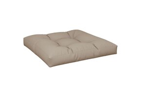 Palletkussen Taupe 70x70x12 cm Stof - 35% Korting
