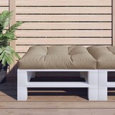 vidaXL Palletkussen 70x70x12 cm stof taupe