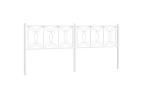 vidaXL Wit Metalen Vervang Hoofdbord 193 cm - 40% Korting