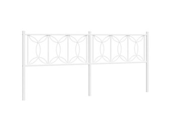 vidaXL Vervangend hoofdbord 193 cm metaal wit