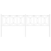 vidaXL Vervangend hoofdbord 193 cm metaal wit