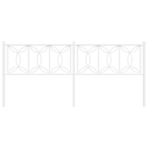 vidaXL Vervangend hoofdbord 193 cm metaal wit