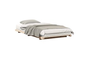vidaXL Bedframe Grenenhout Bruin 100x220 cm - 41% Korting