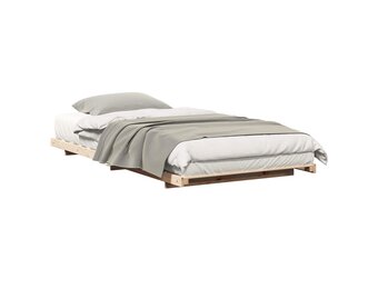 vidaXL Bedframe Bruin 100 x 220 cm Massief grenenhout