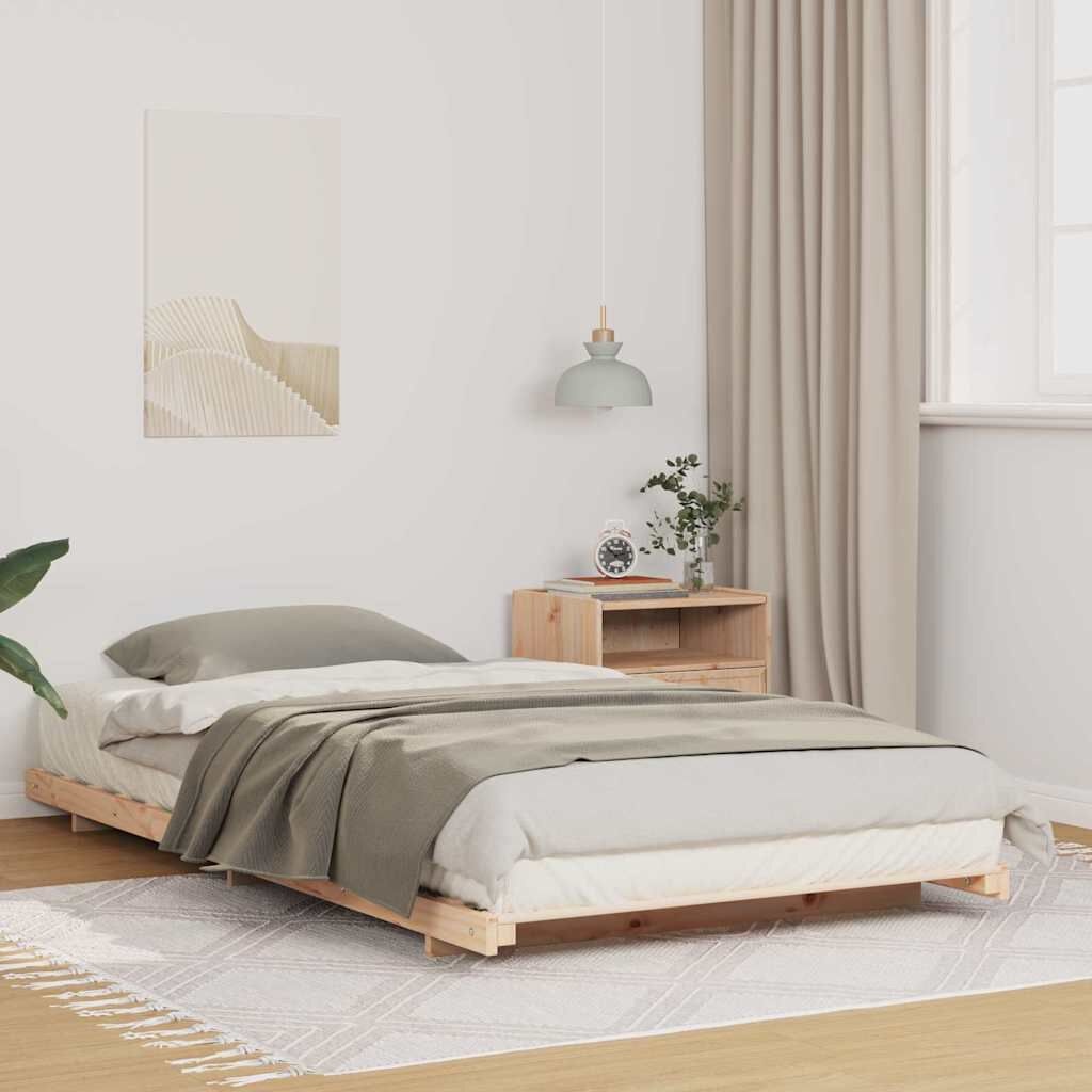 vidaXL Bedframe Bruin 100 x 220 cm Massief grenenhout
