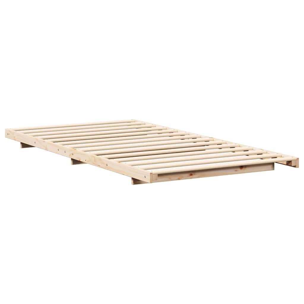 vidaXL Bedframe Bruin 100 x 220 cm Massief grenenhout