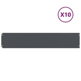 vidaXL Gazonrand 10 st 20 x 103 cm Koudgewalst staal Antraciet