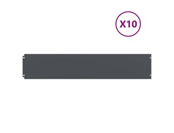 vidaXL Gazonrand 10 st 20 x 103 cm Koudgewalst staal Antraciet