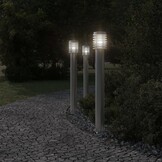 Buiten vloerlamp 110 cm Roestvrij Staal Zilverkleurig (34% Korting)
