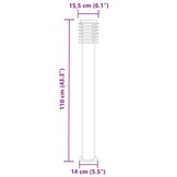Buiten vloerlamp 110 cm Roestvrij Staal Zilverkleurig (34% Korting)