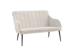 VidaXL Bankje Fluweel Crème 110x76x80 cm - 41% Korting