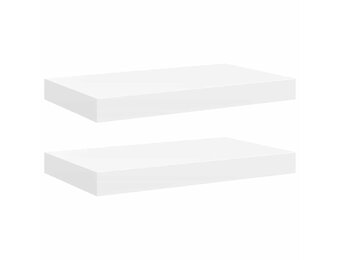 vidaXL Zwevende Wandschappen 2 stuks 40x23x3,8 cm Wit - 65% Korting