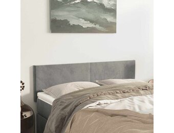 vidaXL Hoofdborden 2 st 72x5x78/88 cm fluweel lichtgrijs