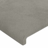 VidaXL Hoofdborden (2 st) 72x5x78/88 cm Lichtgrijs Fluweel - 70% Korting