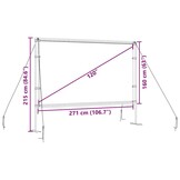 vidaXL Projectiescherm met statieven 120 inch 16:9