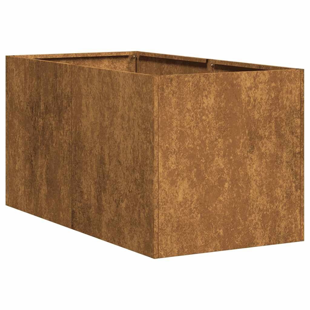 vidaXL Plantenbak roestig 40x80x40 cm weervast staal