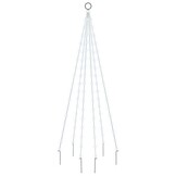 Vlaggenmast Kerstboom met 108 LED's - 180 cm Koudwit - 51% Korting