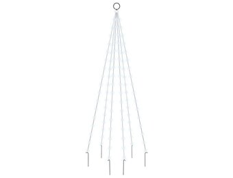 Vlaggenmast Kerstboom met 108 LED's - 180 cm Koudwit - 51% Korting