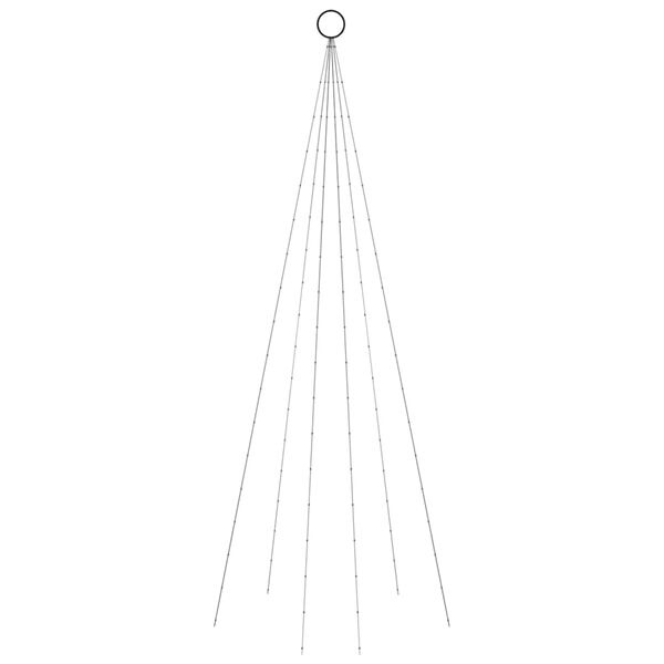 Vlaggenmast Kerstboom met 108 LED's - 180 cm Koudwit - 51% Korting