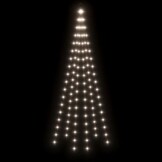 Vlaggenmast Kerstboom met 108 LED's - 180 cm Koudwit - 51% Korting