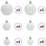VidaXL Kerstbal Set met 150 LED Lampjes - Wit (54% Korting)