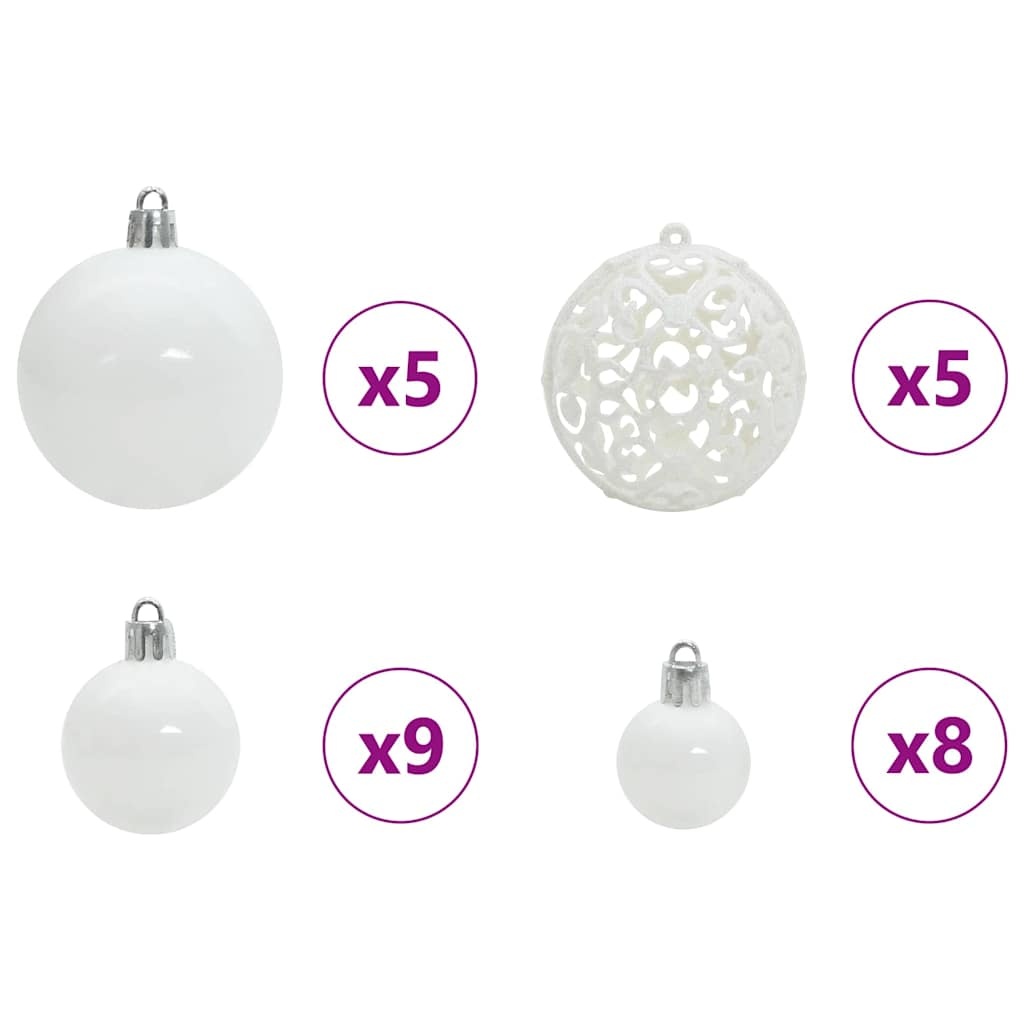 VidaXL Kerstbal Set met 150 LED Lampjes - Wit (54% Korting)