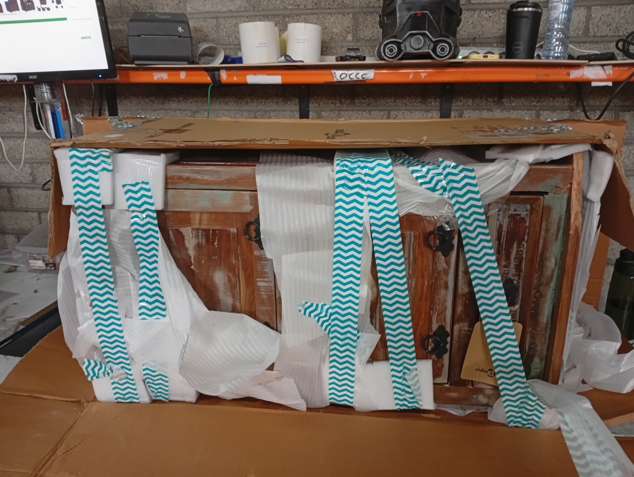 VidaXL Schoenenkast Gerecycled Hout 4-Laags met Lade - 64% Korting