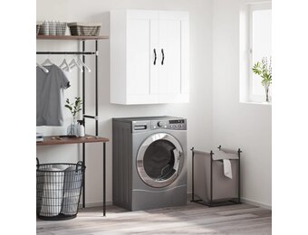 Wandkast Bewerkt Hout Wit 69,5x34x90 cm - 66% Korting