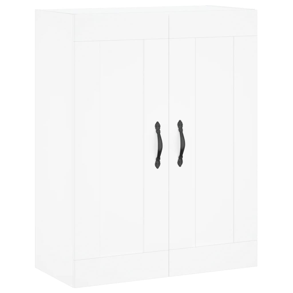 Wandkast Bewerkt Hout Wit 69,5x34x90 cm - 66% Korting
