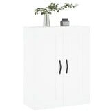 Wandkast Bewerkt Hout Wit 69,5x34x90cm - 78% Korting