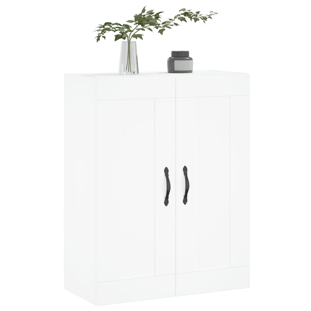 Wandkast Bewerkt Hout Wit 69,5x34x90 cm - 66% Korting