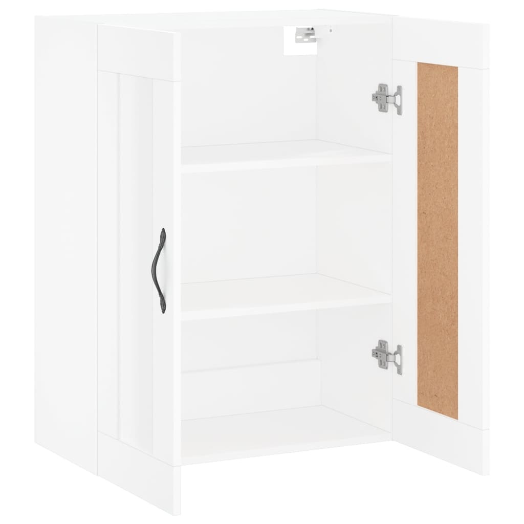 Wandkast Bewerkt Hout Wit 69,5x34x90 cm - 66% Korting