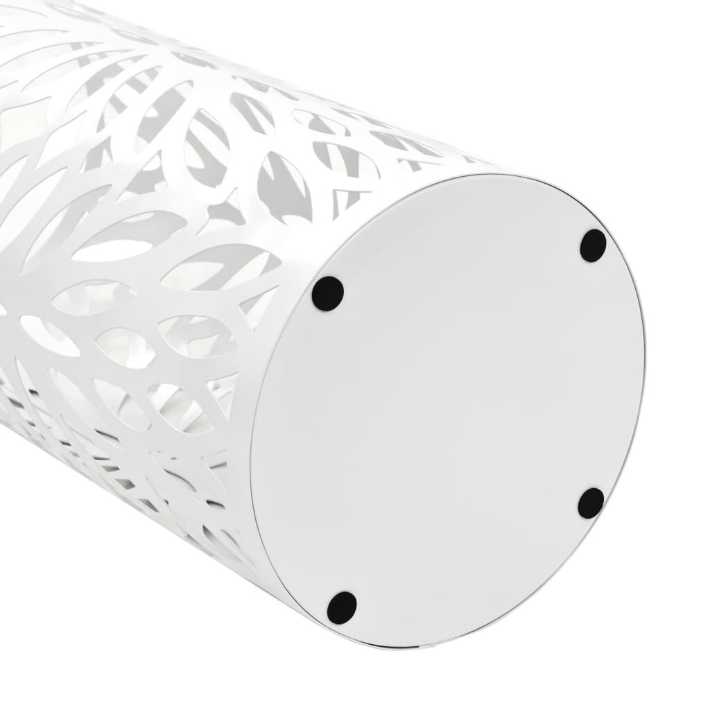 VidaXL Parapluhouder Bladeren Staal Wit - 61% Korting