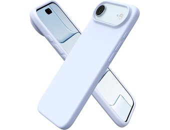 Telefoonhoesje Baby Blauw voor 6,6 inch telefoons, Vloeibaar Siliconen - 46% Korting