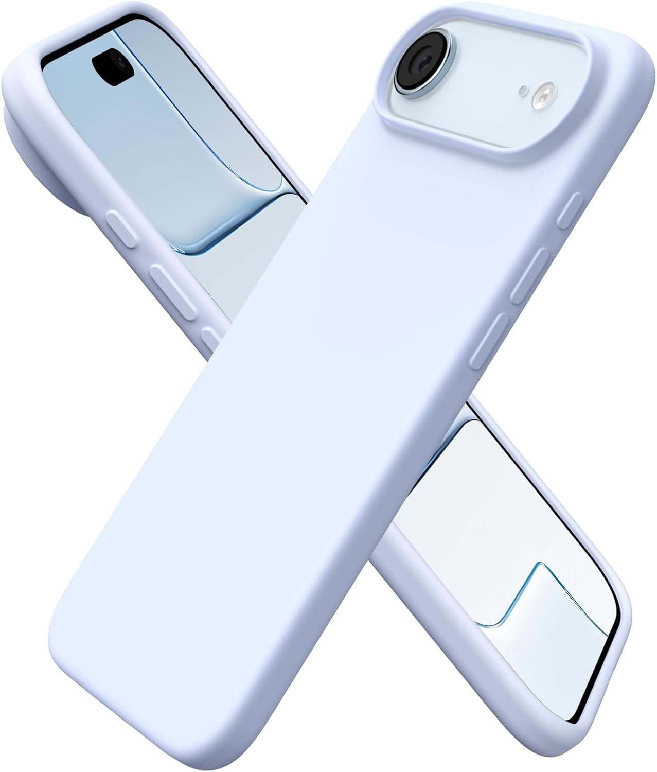 Telefoonhoesje Baby Blauw voor 6,6 inch telefoons, Vloeibaar Siliconen - 46% Korting
