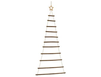 Hangende Kerstboom van Hout 74x150 cm Naturel Tak - 38% Korting!