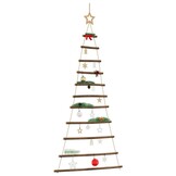 Hangende Kerstboom van Hout 74x150 cm Naturel Tak - 38% Korting!