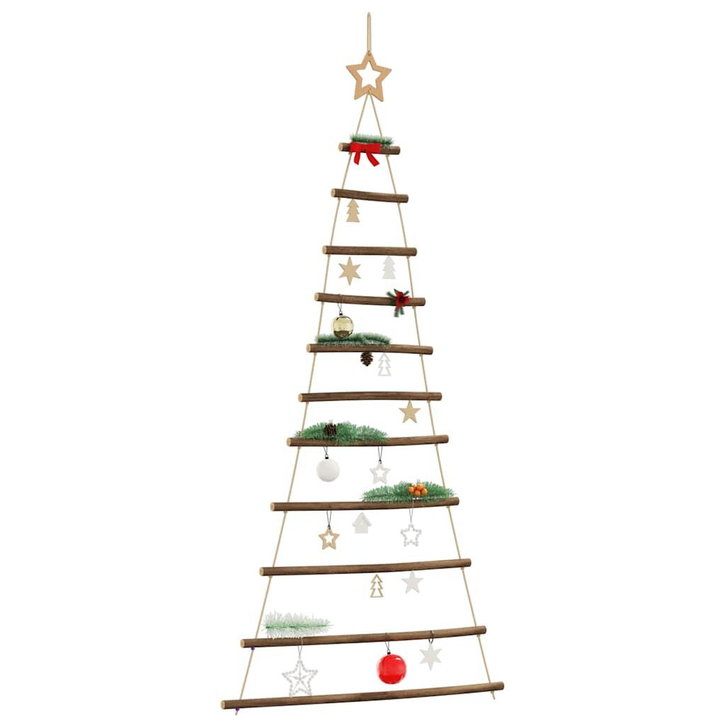 Hangende Kerstboom van Hout 74x150 cm Naturel Tak - 38% Korting!