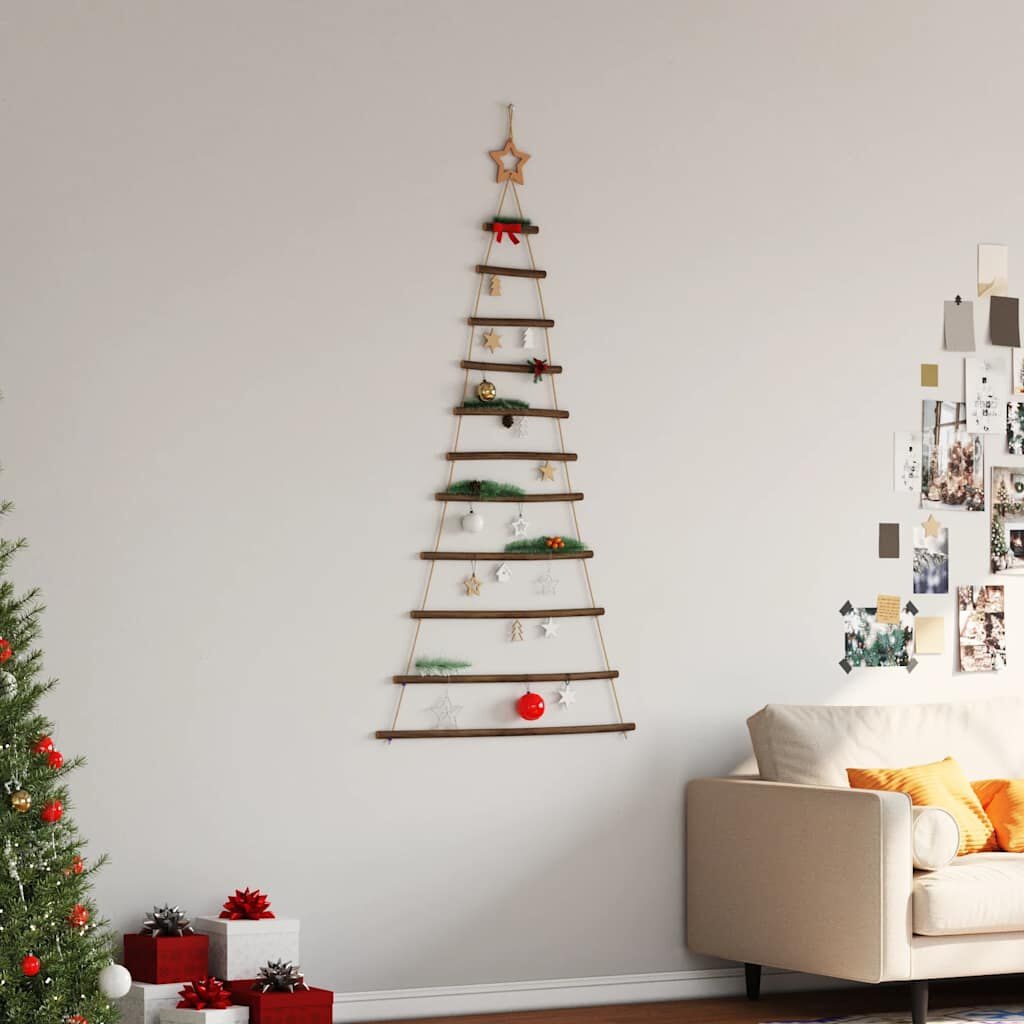 Hangende Kerstboom van Hout 74x150 cm Naturel Tak - 38% Korting!