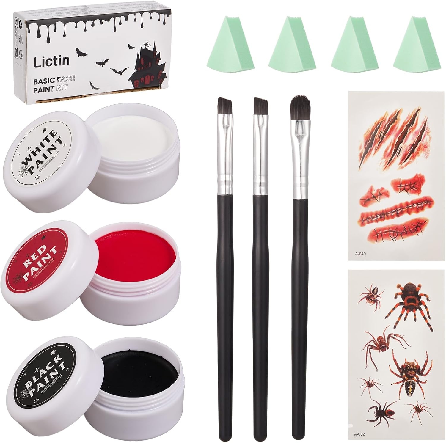 Schmink Set Gezicht & Lichaam 3 Kleuren (49% Korting)